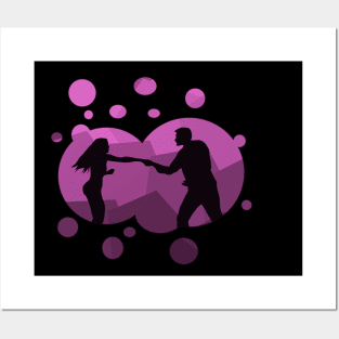 Romantic purple bubble Posters and Art